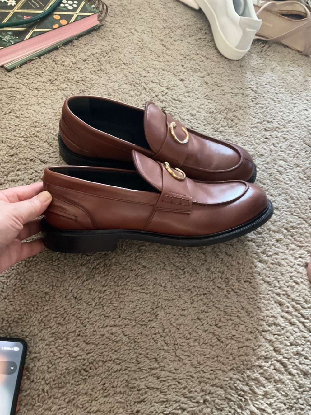 Roberto Cavalli Logo Bit Loafer in brown leather - Picture 8 of 9